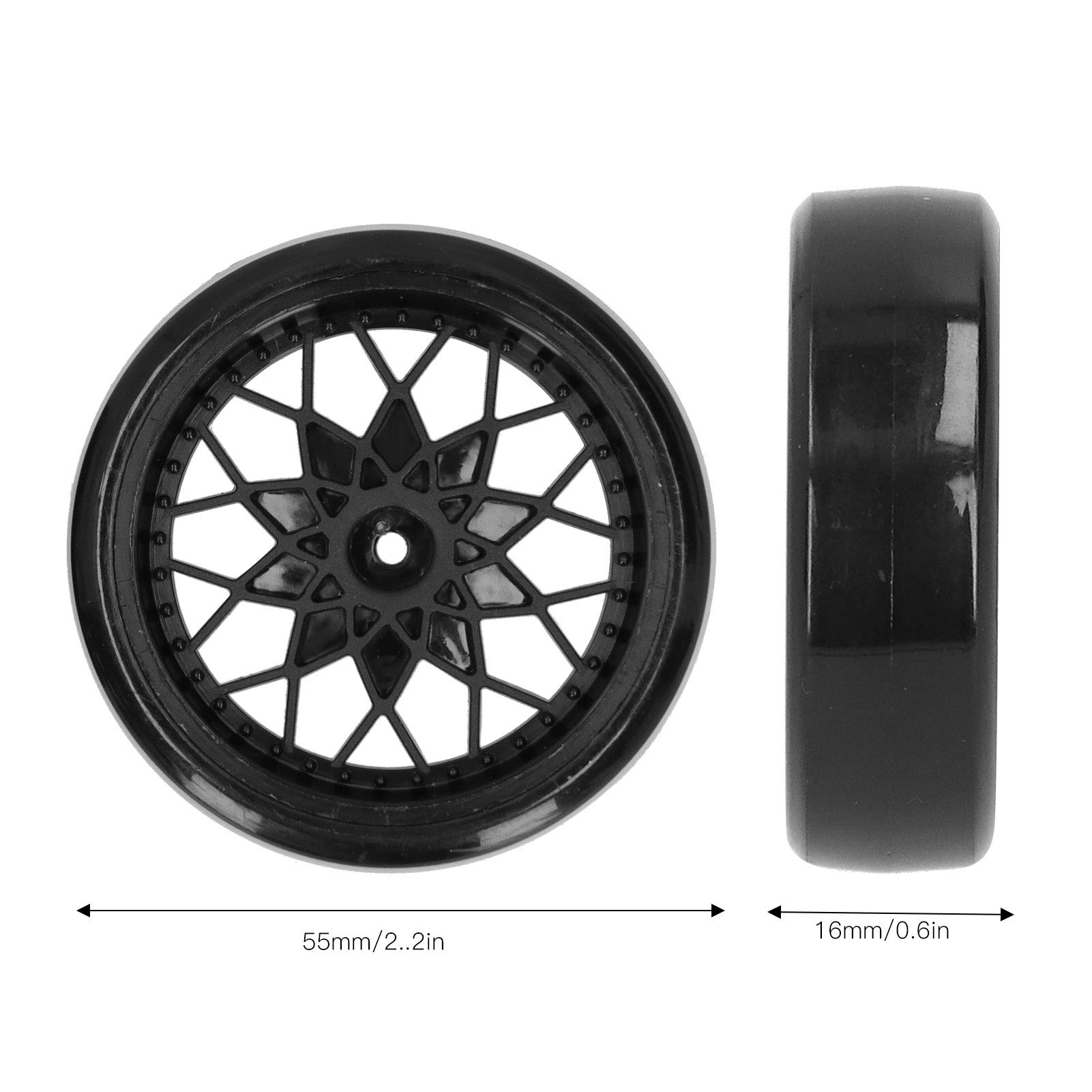 Amazon | 4個セット RCマイクロトラックプラスチックタイヤ ドリフト